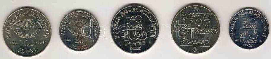 1984. 20Ft + 100Ft "FAO III" sor + 1985. 100Ft "Természetvédelem" + 1985. 20Ft + 100Ft "FAO IV" sor T:BU