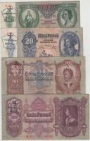 1930-41. 10P + 20P + 50P + 100P mindegyik hamis "Parancsnokság Mattsee" bélyegzővel (unofficial overprint) T:II-,III