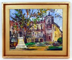 Bánfi jelzéssel: Budapest, Kodály körönd. Tempera, karton, jelzett, keretben, 38x31 cm