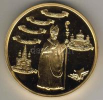 1995. "Mindszenthy József" aranyozott Br 142g 65mm átmérőjű nagyméretű emlékérem T:PP