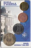 Románia 2005. 1b-50b (4xklf) forgalmi szett tokban T:1 Romania 2005. 1 Bani - 50 Bani (4xdiff) in coin set C:UNC
