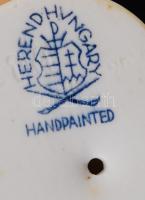 Herendi kézzel festett porcelán madárka, hibátlan, jelzett, m: 8,5 cm