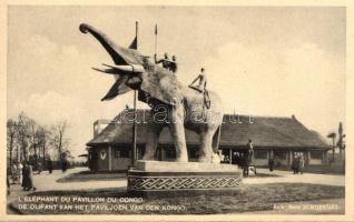 1935 Brussels, Bruxelles; Exposition, Elephant du pavillon du Congo / Kongo pavilion (EK)