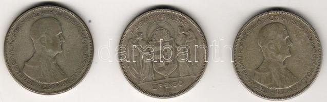 1930. 5P Ag (3x) "Horthy - jobbra" T:3