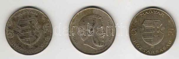 1947. 5Ft "Kossuth" Ag (3x) T:2