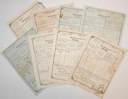 1850-1860-as évek 8 db különböző marhalevél