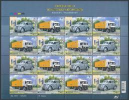 Europa CEPT Postal vehicles minisheet, Europa CEPT Postai járművek kisív