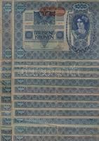 1902. 1000K (25x) piros "Deutschösterreich" fny-sal T:II,III