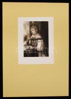 Barabás Miklós (1810-1898) rajza alapján metszette Carl Mahlknecht (1810-1893). Fiatal lány. Acélmetszet. Jelezve a lenyomaton. Kép méret: 11x8cm. Pasztpartuban.