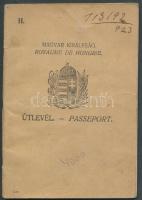 1924 Magyar Királyság által kiállított fényképes útlevél.