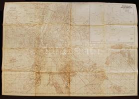 1944 Budapest autótérképe. Valentiny Károly. Jó állapotban 85x120 cm