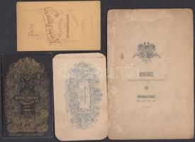 cca 1860-1900 Szombathely, Knebel Jenő fényképész műterméből származó 6 db keményhátú fotó, különböz...