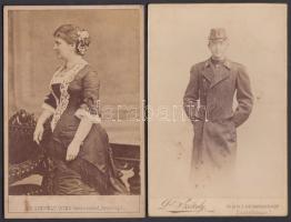 cca 1860-1900 Bécs, dr. Székely József (1838-1901) fényképész műterméből származó 5 db keményhátú fotó, különböző rajzos verzókkal / Dr. Szekely , Wien 5 different photos 11x17 cm