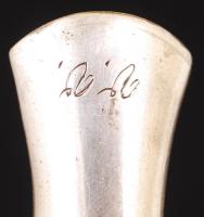 Antik kés és villa "V. V." monogrammal, ezüst (Ag.), jelzett, cca 180 g