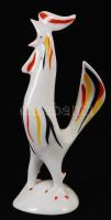 Hollóházi porcelán kakas, apró kopással, jelzett, 14,5×7 cm