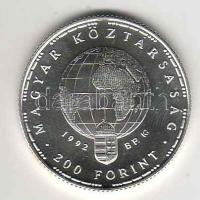 1992. 200Ft Ag "Veszélyeztetett állatvilág" T:PP