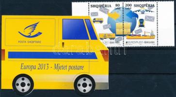 Europa CEPT Postai járművek pár + bélyegfüzet, Europa CEPT Postal vehicles pair + stamp-booklet