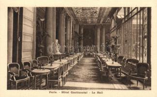 Paris, Hotel Continental, Le hall / hotel, hall interior