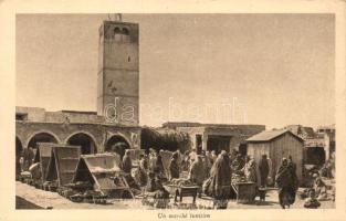 Un marche tunisien / Tunisian market place, folklore