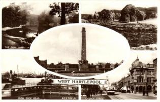 Hartlepool, West Hartlepool, Cenotaph, park lake, Church street, Blackhall rocks (EK)