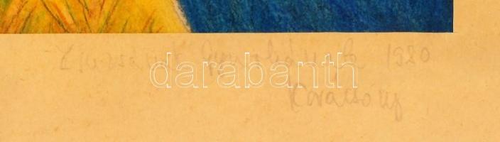 Németh Nelli: Angyalka. Vegyes technika, papír, jelzett, üvegezett keretben, 20x29 cm