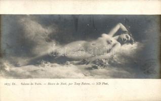 Heure de Nuit / Erotic nude art postcard s: Tony Faivre