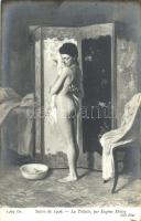 Toilette / Erotic nude art postcard s: Eugene Decisy