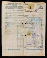 1916 DDSG - hajóraklevél "BAJA"