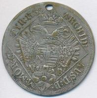 1735NB 1/4 Tallér Ag "III. Károly" Nagybánya (6,88g) T:2- lyuk
Hungary 1735NB 1/4 Thaler A...