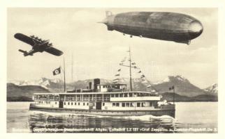 5 db MODERN használatlan reprint motívumlap; Zeppelin léghajó / 5 modern unused reprint motive cards...