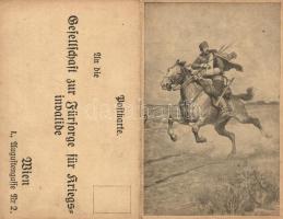 Gesellschaft zur Fürsorge für Kriegsinvalide / Austrian military, charity; folding card
