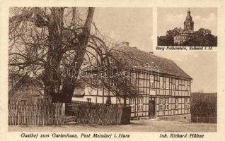 Meisdorf i. Harz, Gasthof zum Gartenhaus, Post, Burg Falkenstein / guest house, post office, castle