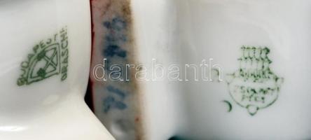 Zsolnay és Drasche mini kulacs, hibátlan, jelzett, m: 9 és 11 cm