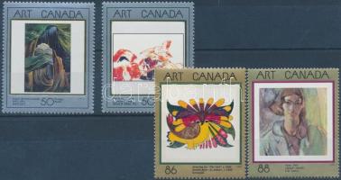 1991-1994 A kanadai művészet mesterművei 4 klf bélyeg, 1991-1994 Masterpieces of Canadian art 4 stamps