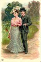 Romantic couple litho