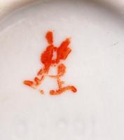 3 db kézzel festett porcelán figura, apró festékkopással, jelzett, m: 14 és 15 cm