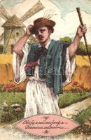 Hungarian folklore from Kiskundorozsma, windmill (EB)