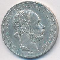 1881KB 1Ft Ag "Ferenc József / Középcímer" T:2,2- ph.
Adamo M15