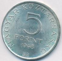 1948. 5Ft Ag "Petőfi" T:2 Adamo EM1