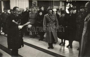 1939 november 11. Kaposvár, a  m. kir.  Nagy Lajos Király 6. gyalogezred ünnepsége III. Viktor Emánuel olasz király születésnapján; photo