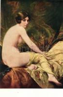 Ruhe / Erotic nude art postcard, Apollon Sophia 60. s: Penot