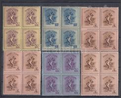 Románia Olimpia levélzárók 6 db négyestömbben