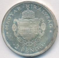 1935. 2P Ag "Rákóczi" T:2 patina Adamo P7.2