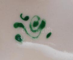 Népviseletbe öltözött porcelán női figura, hibátlan, jelzett, m: 24 cm