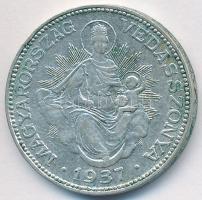 1937. 2P Ag "Madonna" T:2,2- patina
Adamo P7