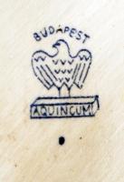 2 db aquincumi kézzel festett porcelán figura, hibátlan, jelzett, m: 13 és 22 cm