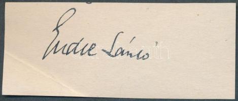 Endre László (1895-1946) fajvédő politikus, belügyi államtitkár,1937 tavaszán létrehozta a Fajvédő Szocialista Pártot, aláírás kivágáson