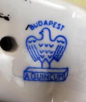 Kézzel festett aquincumi porcelán figurák, hibátlan, jelzett, m: 10 és 14 cm-es méretben