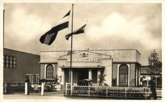 4 db RÉGI városképes lap (Belgium, Anglia, Olaszország) magyar pavilonok külföldi vásárokon / 4 old ...