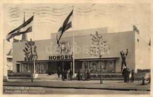 4 db RÉGI városképes lap (Belgium, Anglia, Olaszország) magyar pavilonok külföldi vásárokon / 4 old ...